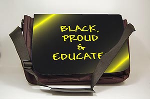 Black Proud and Educated Black Art Laptop Bag