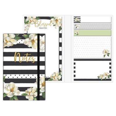 Blessed Magnolia White Flowers Sticky Note Booklet