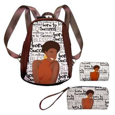 Born to Succeed Black Art Backpack Set