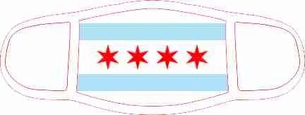 Chicago Flag Face Mask