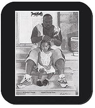 In Daddys Hands African American Mousepad