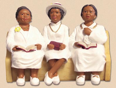 Deaconess Board Church Pew Collection Figurine