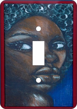Ebony Girl African American Switch Plate Cover 