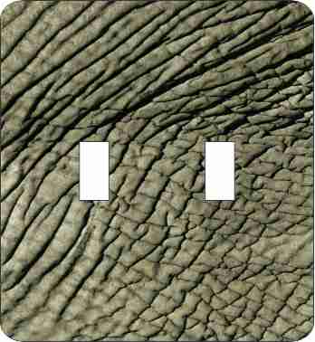 Elephant Skin Print Double Switch Plate Cover