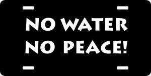 No Water No Peace License Plate