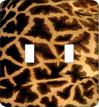 Giraffe Print Double Switch Plate Cover