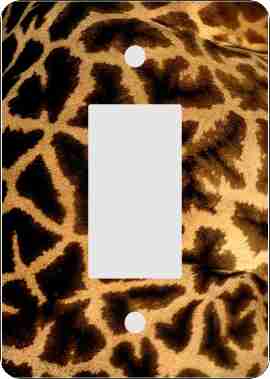 Giraffe Print African American Rocker Switch Plate