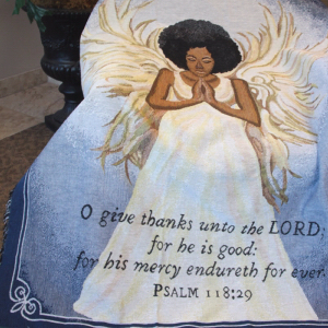 Give Thanks to The Lord African American Throw