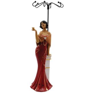 African American Lady In Red Jewelry Holder