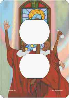 Heavenly Trio African American Double Outlet Cover