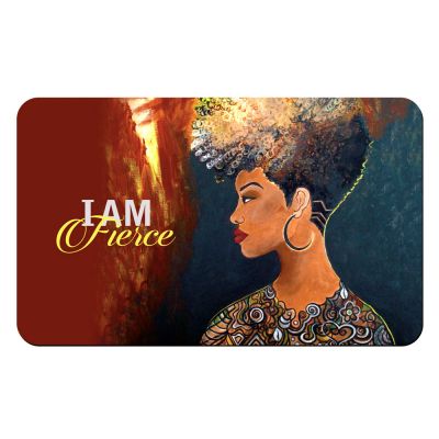 I am Fierce African American Indoor Floor Mat