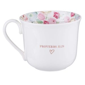I Love You Mom Proverbs 31:29 Ceramic Mug #2