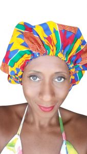 Color Me Pretty Bonnet Bhabie Ankara Print African Hair Bonnet