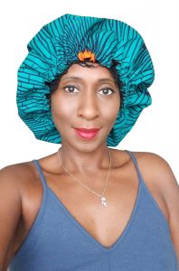 Heart Chakra Bonnet Bhabie Ankara Print  African Hair Bonnet