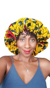 Jungle Bae Bonnet Bhabie Ankara Print  African Hair Bonnet
