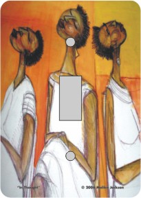 In Thought African American Switch Plate Cover 
