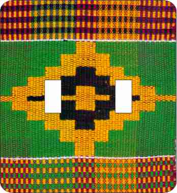 Kente Cloth Double Switch Plate Cover