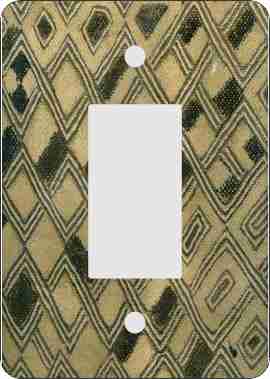 Kuba Cloth African American Rocker Switch Plate