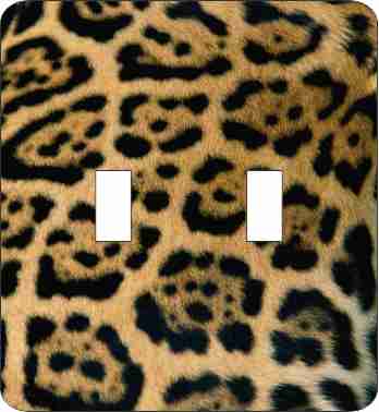 Leopard Print Double Switch Plate Cover
