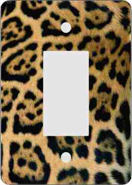 Leopard Print African American Rocker Switch Plate Cover
