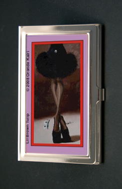 Lil Brown Tulip African American Business Card Credit Card Case