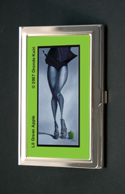 Lil' Green Apple African American Business Card Credit Card Case