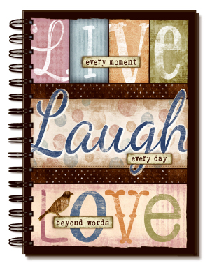 Live Laugh Love Spiral Journal
