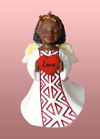 African American Love Angel Ornament