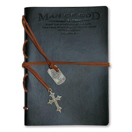 Man Of God Faux Leather Black Journal