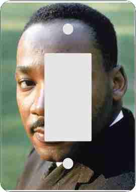 Martin Luther King Color African American Rocker Switch Plate