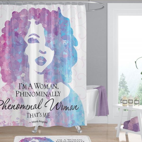 Maya Angelou Phenomenal Woman Shower Curtain