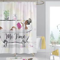 Me Time Afrocentric Shower Curtain