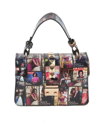 Michelle Obama Crossbody Magazine Print Multicolor Bag