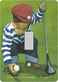 Miniature Golf African American Switch Plate Cover 