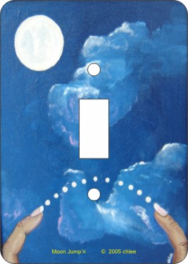 Moon Jump'n African American Switch Plate Cover 
