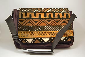 Mudcloth III Black Art Laptop Bag