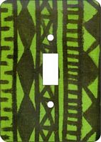 Mudcloth Lime African American Switch Plate Cover 