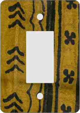 Mudcloth Mustard African American Rocker Switch Plate