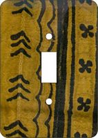 Mudcloth Mustard African American Switch Plate Cover 