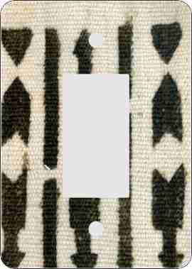 Mudcloth White African American Rocker Switch Plate