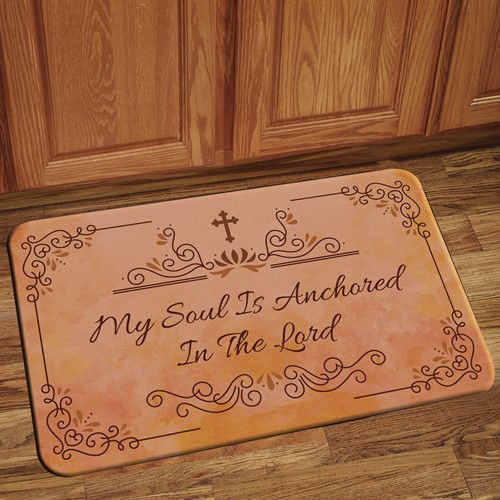 My Soul Is Anchored in the Lord Indoor Floor Mat