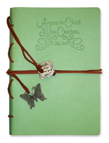 New Creation Faux Leather Green Journal