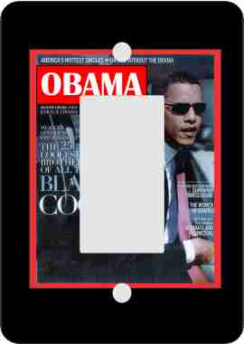 Obama Black Cool African American Rocker Switch Plate