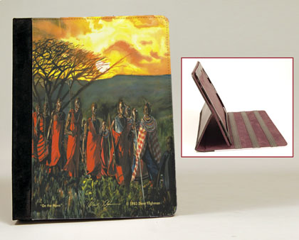 On the Move African American iPad Folio Case with Stand