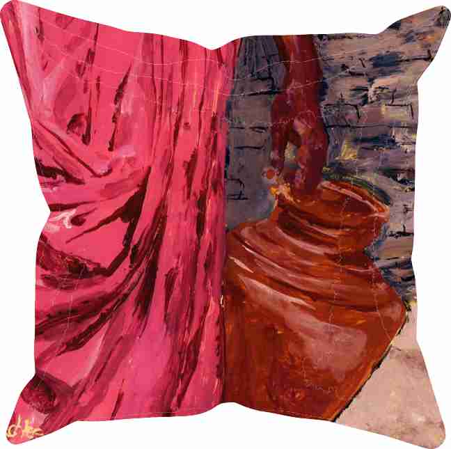 Pink Water Throw Pillow