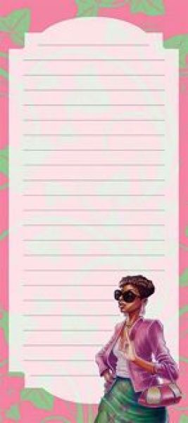 Pink and Green AKA colors Magnetic Notepad