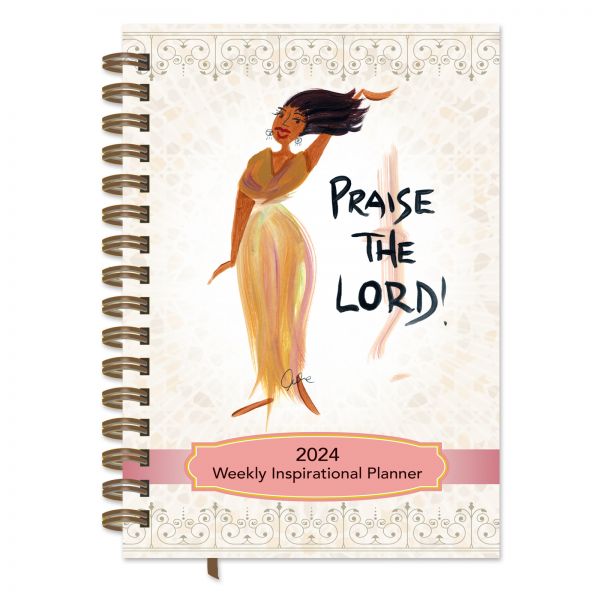 Praise the Lord 2024 Black Art Weekly Planner