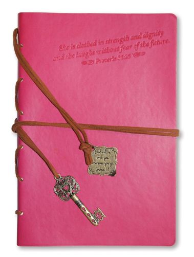 Proverbs 31 Faux Leather Pink Journal