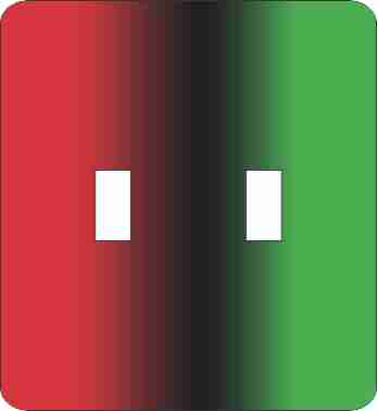 Red Black and Green African American Double Switch Plate Cover