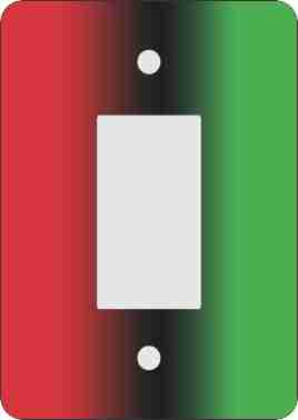 Red, Black and Green African American Rocker Switch Plate